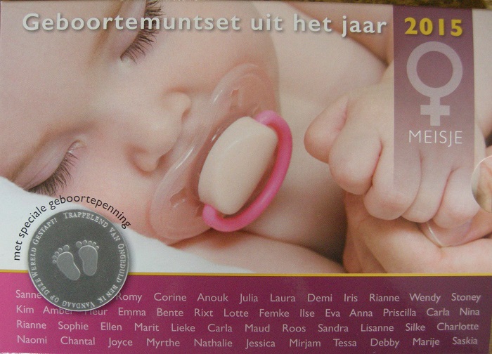(afbeelding voor) Babyset Nederland meisje 2015 BU met penning